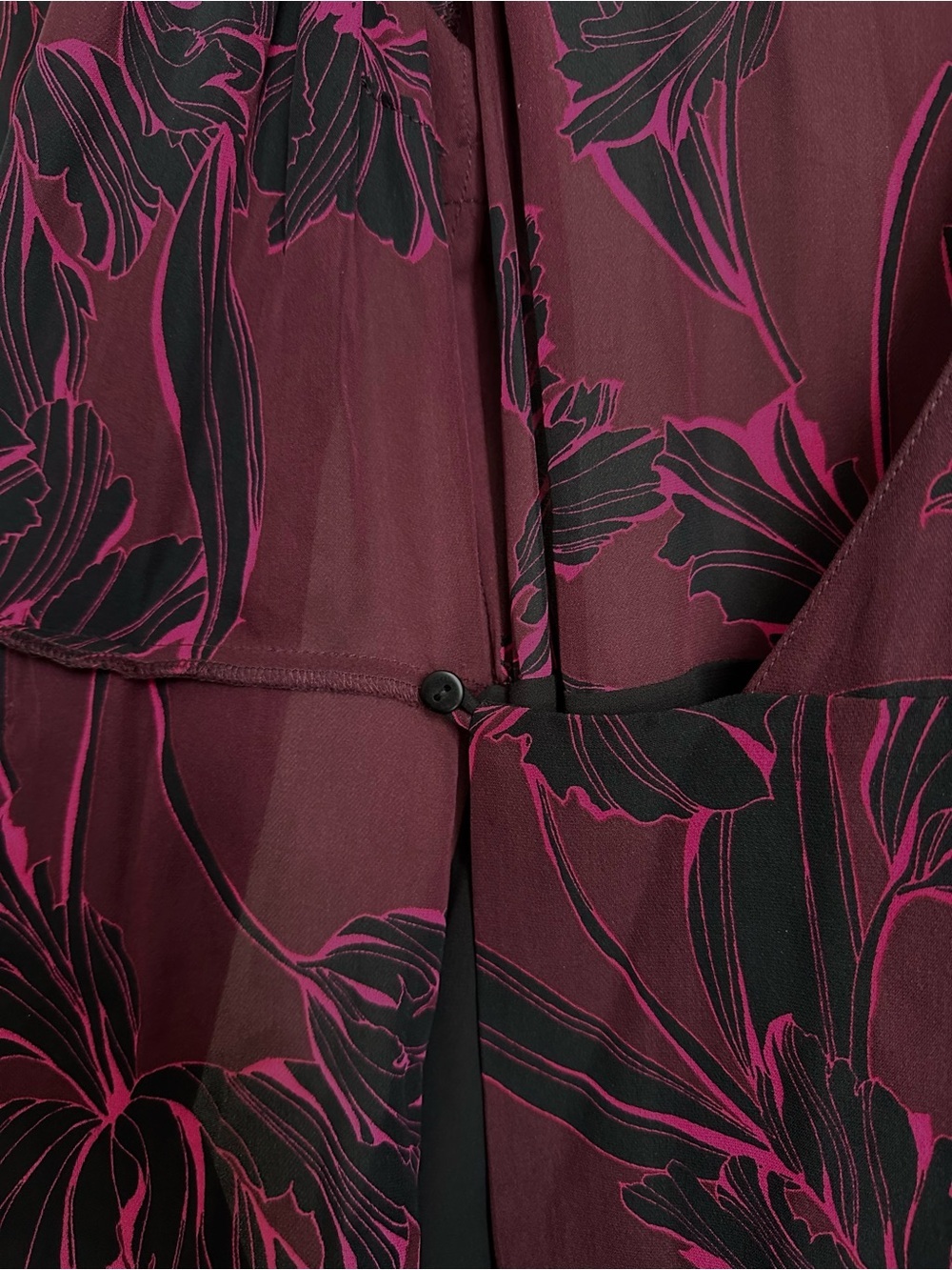 A.L.C. Revolve Embry Silk Floral Wrap Burgundy Mini Dress - Picture 8 of 10